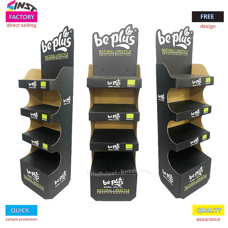 Nggawe shampoo sumunar ing rak tampilan shampoo corrugated