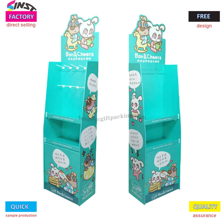 Custom Cardboard Snack Display Stands kanggo Retail Promosi