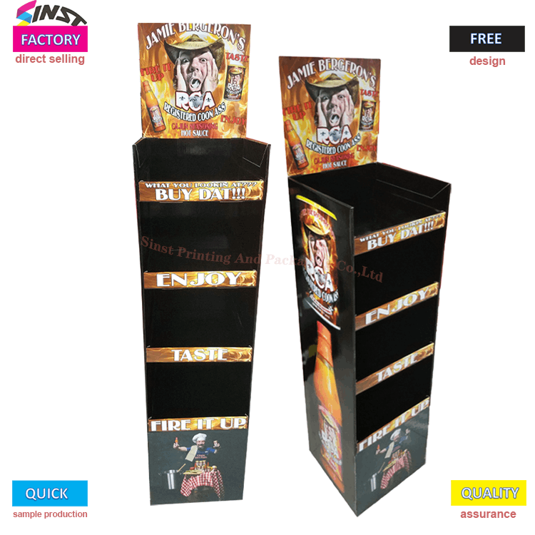 4 Tiers Display Spice botol paperboard rak display