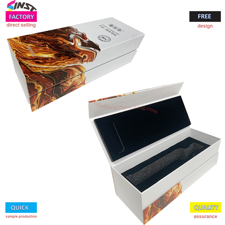 Karton Printed Gift Box kanggo Red Wine