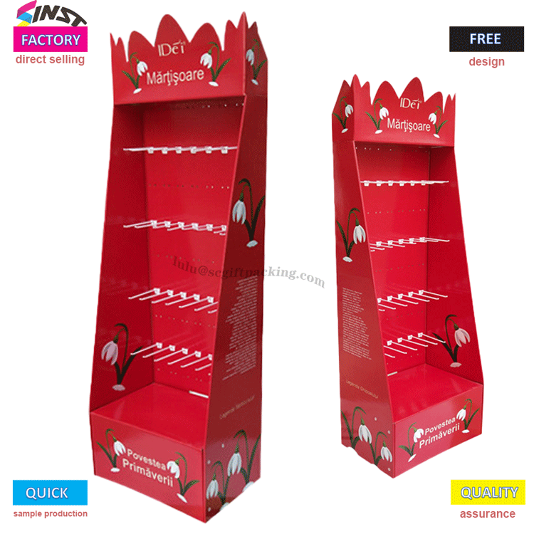 High Quality Hanging Peg Pancing Tampilan Stand Kanggo Sarung Tangan