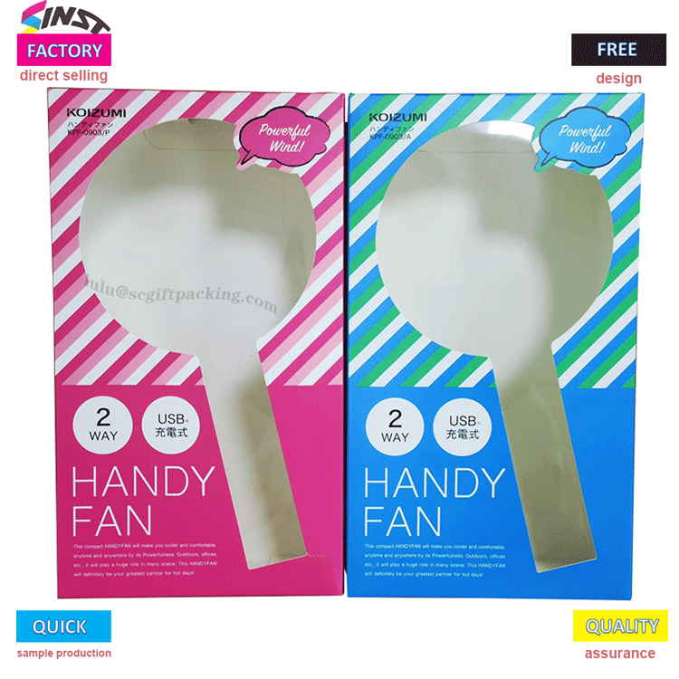 Box Packaging kanggo Handy Fan