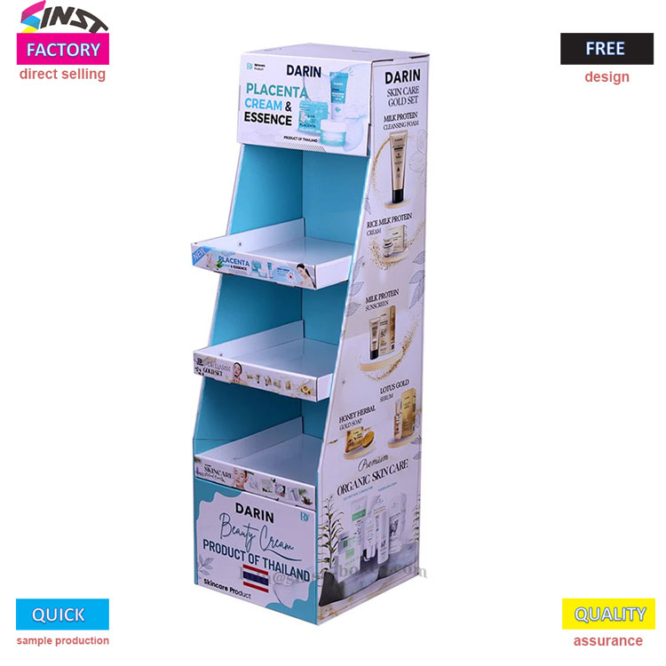 Rak display karton perawatan kulit