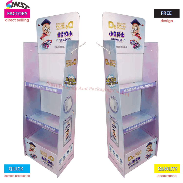 Supermarket corrugated display stand kanggo susu bubuk